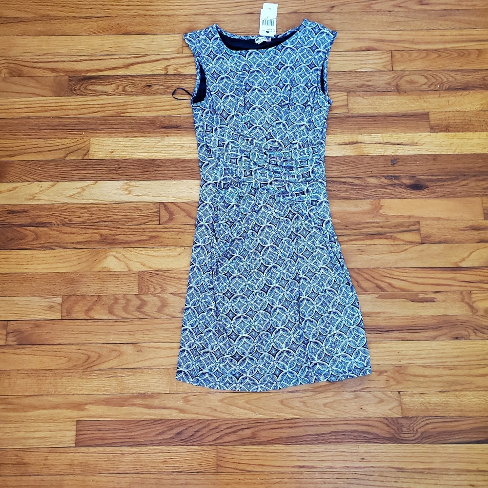 Kut from the Kloth Fitted Dress - Blue and White - Size 8